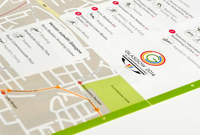 Glasgow 2014 Commonwealth Games map